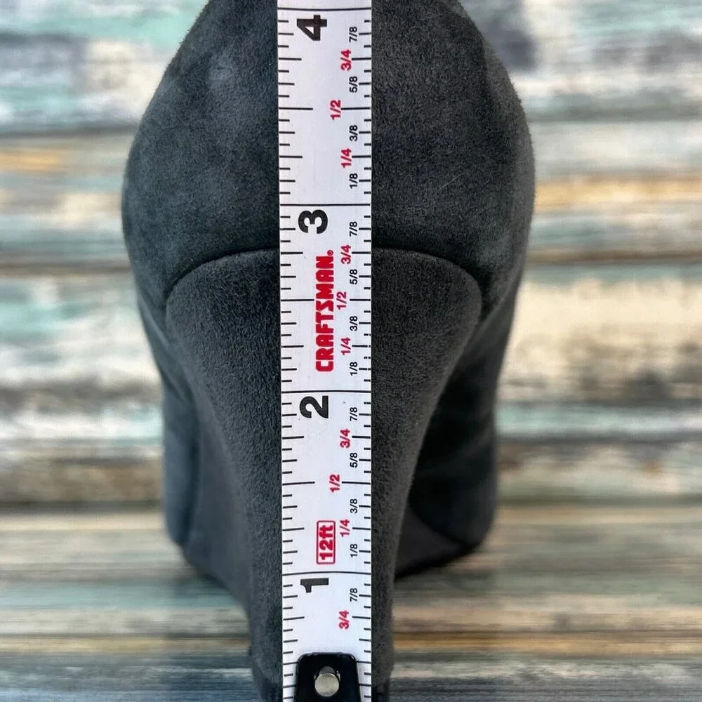 Vionic Camden Wedge Heel Pumps Shoes Womens Shoes Size 9.5M Gray Suede Round Toe